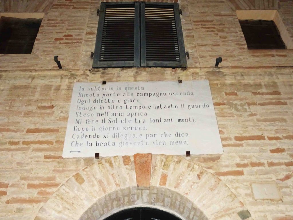 CASA DI LEOPARDI A RECANATI