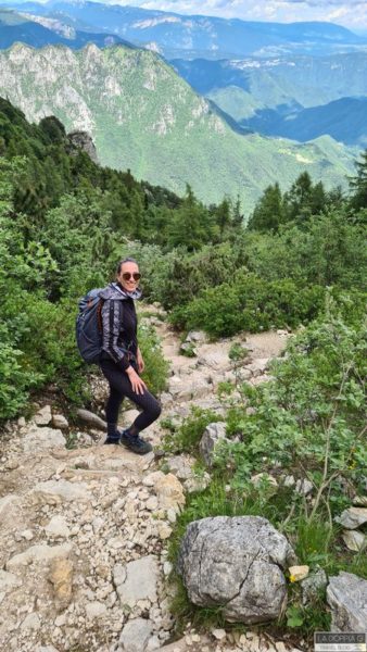 discesa dal rifugio Achille Papa strada delle 52 gallerie del monte pasubio