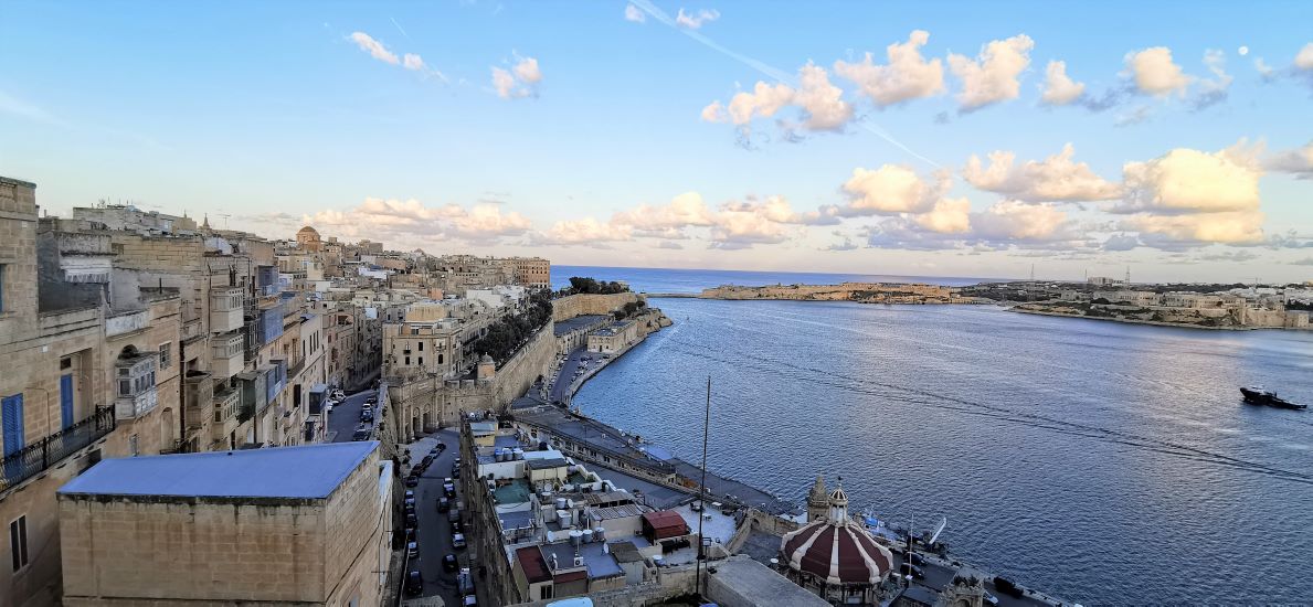 Vista dai Giardini Barrakka sulle Tre Città La Valletta Malta