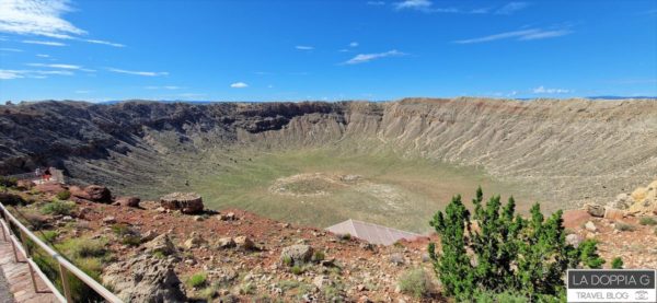 Meteor Crater in arizona itinerario on the road sulla route 66
