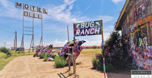 da oklahoma city ad amarillo in texas lungo la route 66 il famoso bug's ranch con i maggioloni 