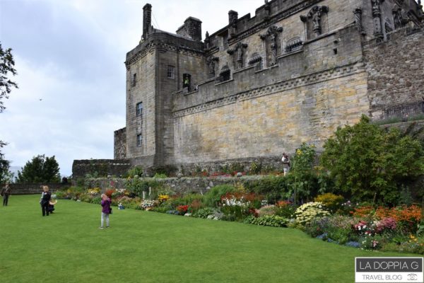 Giardini esterni del Castello di Stirling in Scozia